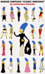 Marge Simpson WALLPAPER Art Cartoon Illustration Satire Sketch Fashion Luxury Style Iconic Dresses all the time The simspsons Humor Chic by aleXsandro Palombo I Simpson in chiave fashion: aleXsandro Palombo si sipira a Helmut Newton per reinventare i mitici cartoon. Ed ecco il calendario Humor Chic 2014