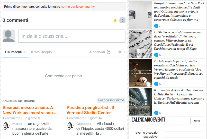 Anno nuovo, commenti nuovi. Su Artribune arriva Disqus, il software più usato per gestire le discussioni sul web. Con tante nuove funzionalità