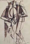 1. Guttuso Renato due figure picassiane 1947 china su carta 30 x 20 1280x768 Il rosso e il nero: Guttuso tra pittura e segno