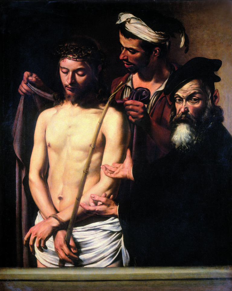 Caravaggio Ecce Homo 1605 ca. Galleria di Palazzo Bianco di Genova La grande pittura italiana in trasferta. A Budapest