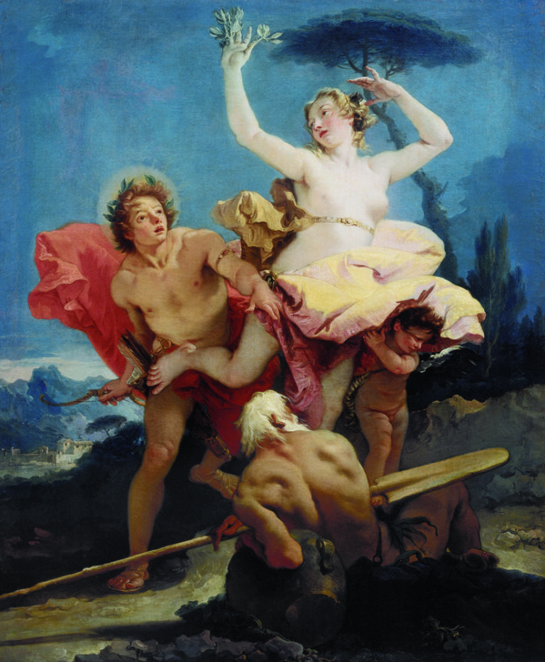 Giovanni Battista Tiepolo Apollo e Dafne 1741 ca. Musée du Louvre di Parigi La grande pittura italiana in trasferta. A Budapest