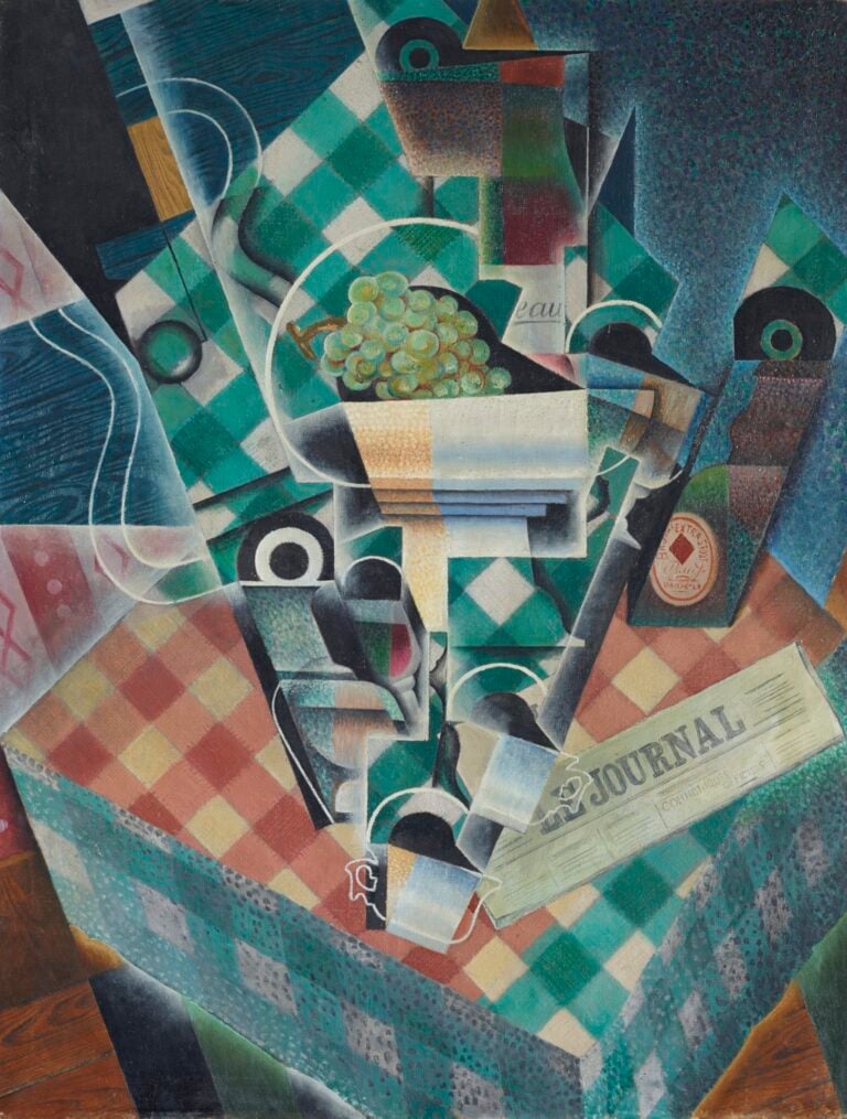 Juan Gris Nature morte à la nappe à carreaux 1915 estimate £12 18 million Ottime notizie da Londra. Inizia alla grande il mercato con le aste 2014 per Christie's e Sotheby's: record per Juan Gris, Carlo Carrà, Camille Pissarro e Kay Sage