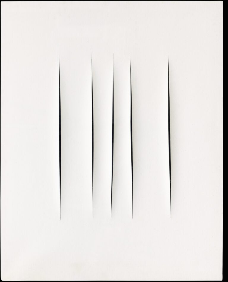 Lucio Fontana Concetto Spaziale Attese 1965 Chissà perché il ricchissimo Gerhard Richter vende una sua opera per 15 milioni di sterline? Accade da Sotheby’s Londra, sotto i riflettori anche Warhol, Twombly e Freud