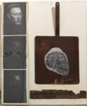 CLAUDIO COSTA Autoritratto retrodatato 1991 materiali vari su tavola 62 x 77 cm Schizzi, frammenti e curatori dispettosi. Una mostra veronese