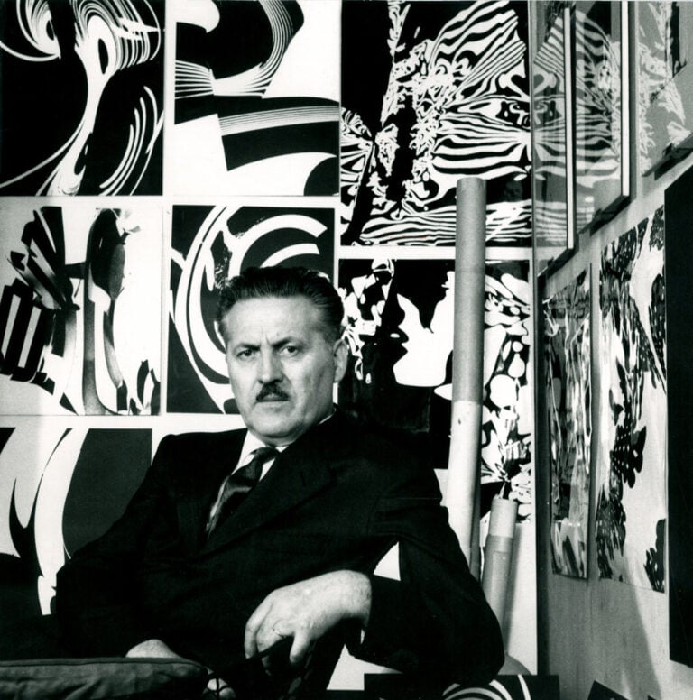 Franco Grignani nel suo studio 1959 m Pura lana vergine. Una retrospettiva per Franco Grignani