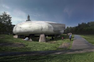 Un guscio sospeso sui Kensington Gardens. Sarà il cileno Smiljan Radic a realizzare a Londra il  Serpentine Pavilion 2014: ecco le immagini del progetto