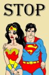 Wonder Woman and Superman Art Portrait Social Campaign Domestic Woman Womens Violence Abuse Stop Satire Sketch Cartoon Illustration Critic Humor Chic by aleXsandro Palombo 1 Nuova serie per aleXsandro Palombo. Biancaneve tumefatta come Nan Goldin? Fred Flintstones un po’ troppo disinvolto con la sua clava? Non è un cartoon dell’orrore, ma una campagna sociale in sostengo delle donne...