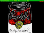 2 Andy Warhol Campbells 1985 AWF 475px Ventotto opere digitali di Andy Warhol recuperate da un vecchio floppy disk. Archeologia tecnologica contemporanea