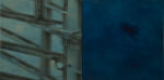Cobalto 2013 mixed media on canvas and photography cm 50x100 Astrazioni pittoriche e memorie fotografiche. L’universo poetico di Claudia Peill al Macro di Roma, per i Martedì Critici