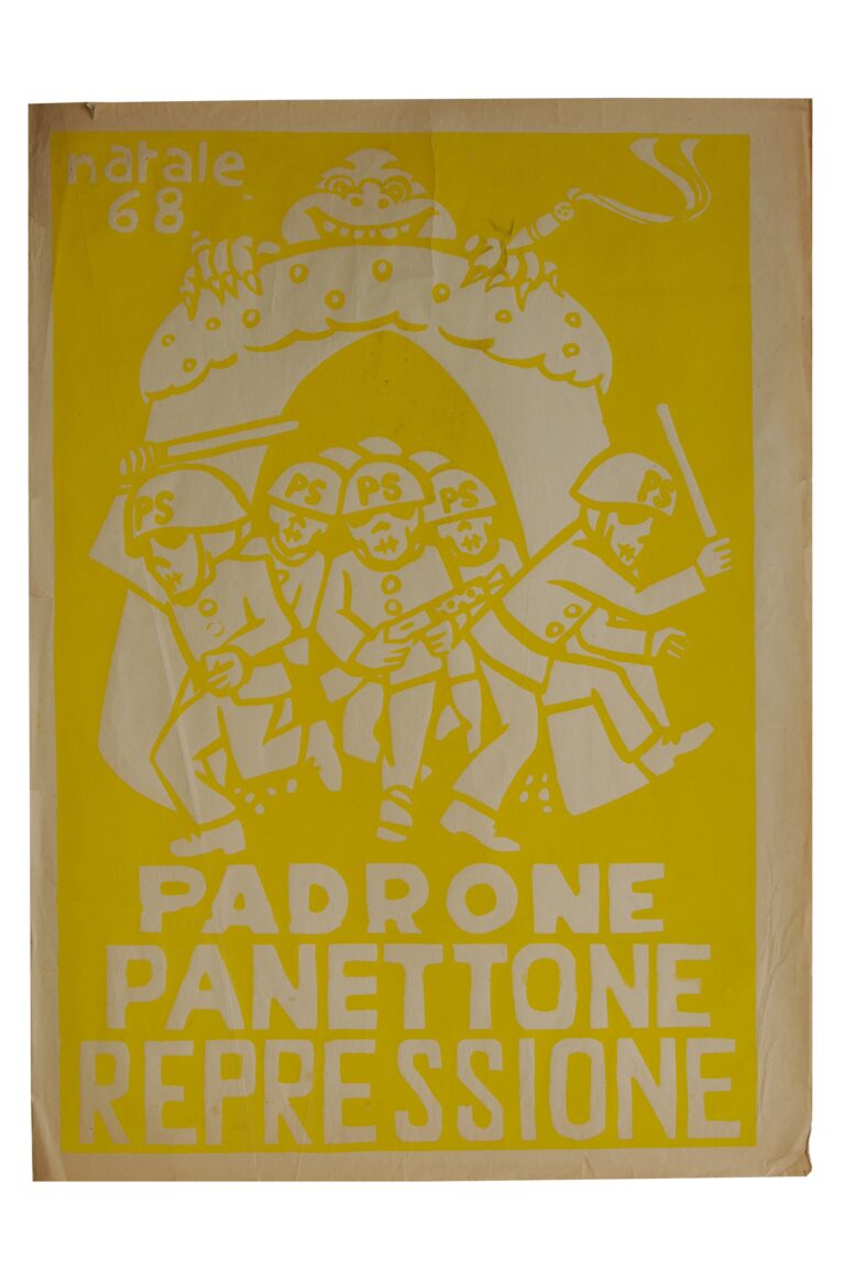 Piero Gilardi Padrone Panettone 1968 manifesto serigrafato 50x70 cm Piero Gilardi: mezzo secolo di politiche creative