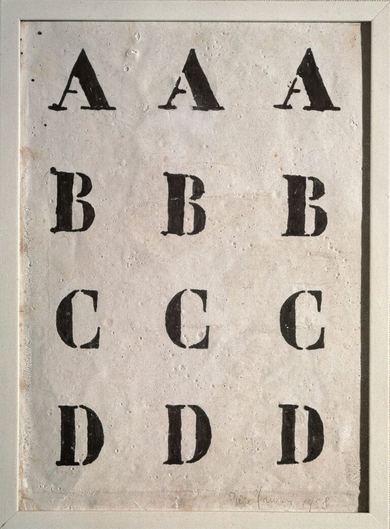 UTF 8Piero Manzoni â€“ Alfabeto â€“ 1958 Piero Manzoni artista totale