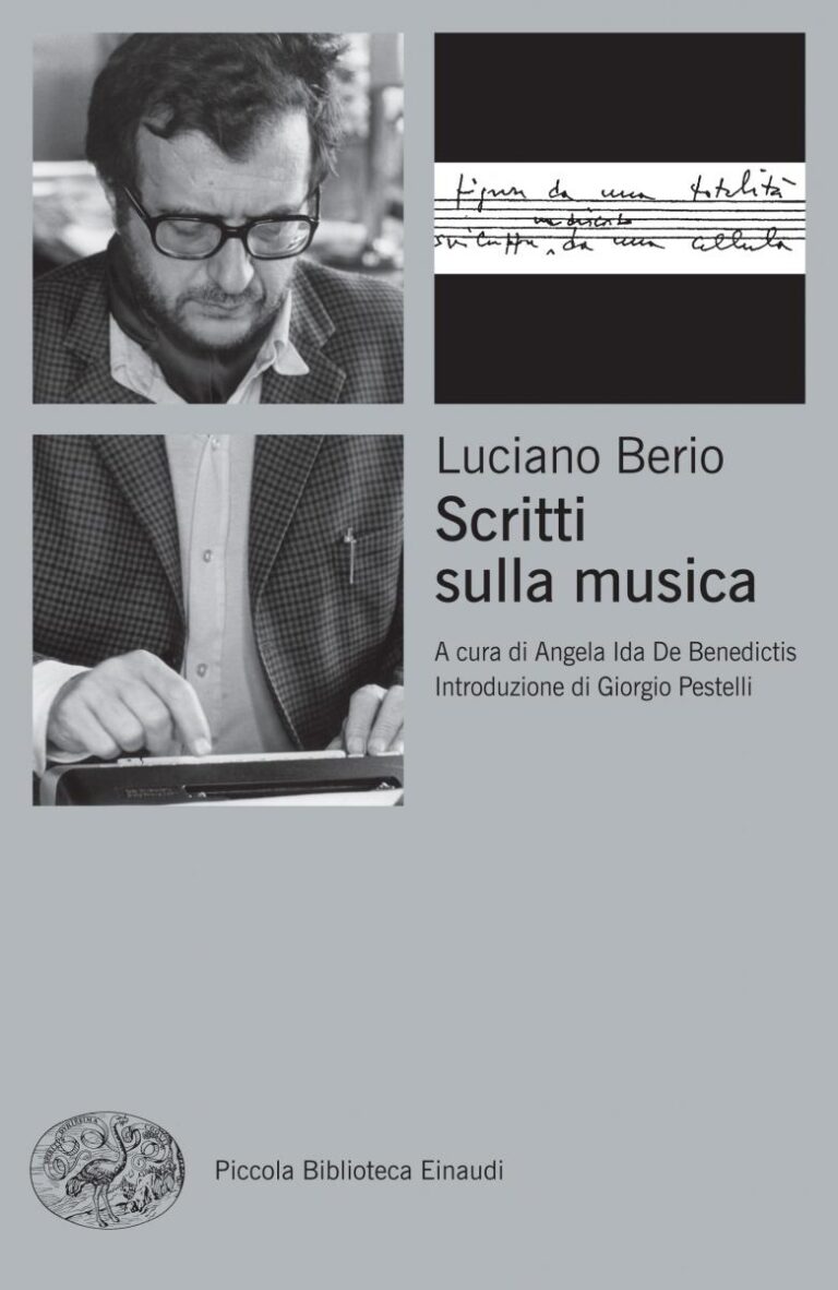 COP Berio Scritti sulla musica recto Dialoghi di Estetica. Parola a Angela Ida De Benedictis