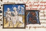 Dettaglio di miniatura della Fuga in Egitto e della Caduta degli Idoli Francia centrale Parigi 1420 ca ante 1422. British Library Royal 20 B IV f. 29 Il fascino indiscreto della rovina. Una mostra alla Tate Britain