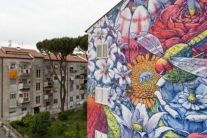 SanBa, il nuovo volto del quartiere San Basilio. Ancora street art a Roma, ancora arte nelle periferie. Quattro muri firmati Liquen e Agostino Iacurci 