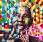 Mandela 80x80cm spray paint on canvas dorothycircusgallery Roma Capitale (della Street Art). Eduardo Kobra fra galleria e museo
