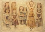 Massimo Campigli, Scuola di danza, 1941, olio su tela, 110 x 150 cm