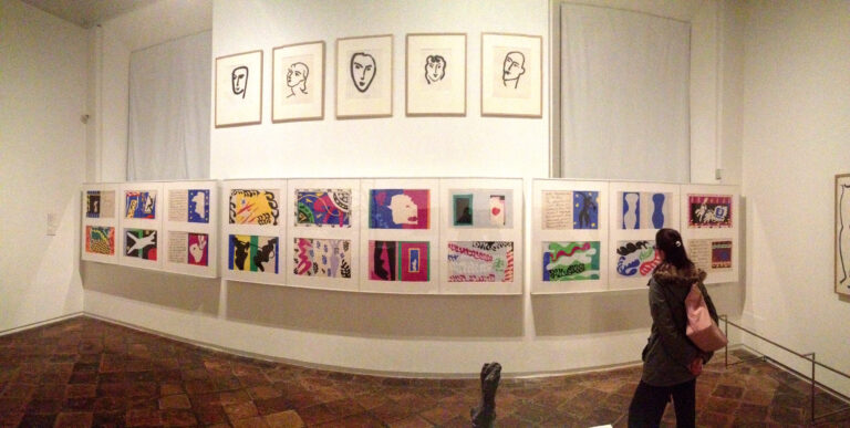 matisse allestimento parete serie Jazz Nell'atelier del pittore. Matisse a Ferrara