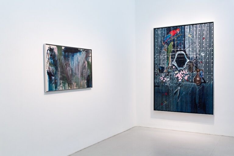 Damien Hirst e Arnulf Rainer vista parziale della mostra. Courtesy AR Museum 2014 Foto Andreas Balon 9 Hirst e Rainer al bagno delle signore. Cinque mesi a Baden bei Wien.