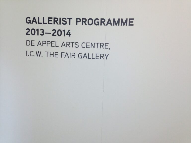 Gallerist Programme Liste 2014 3 Basel Updates: a scuola di gallerista. Si presenta a Liste l’innovativo Gallerist Programme, promosso dal centro olandese de Appel e da The Gallery Fair