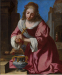 La Santa Prassede attribuita a Vermeer È il primo Vermeer conosciuto oppure è un falso? La Santa Prassede vista anche a Roma alla mostra delle Scuderie del Quirinale andrà all’asta a luglio a Londra. Per “soli” 7 milioni di euro
