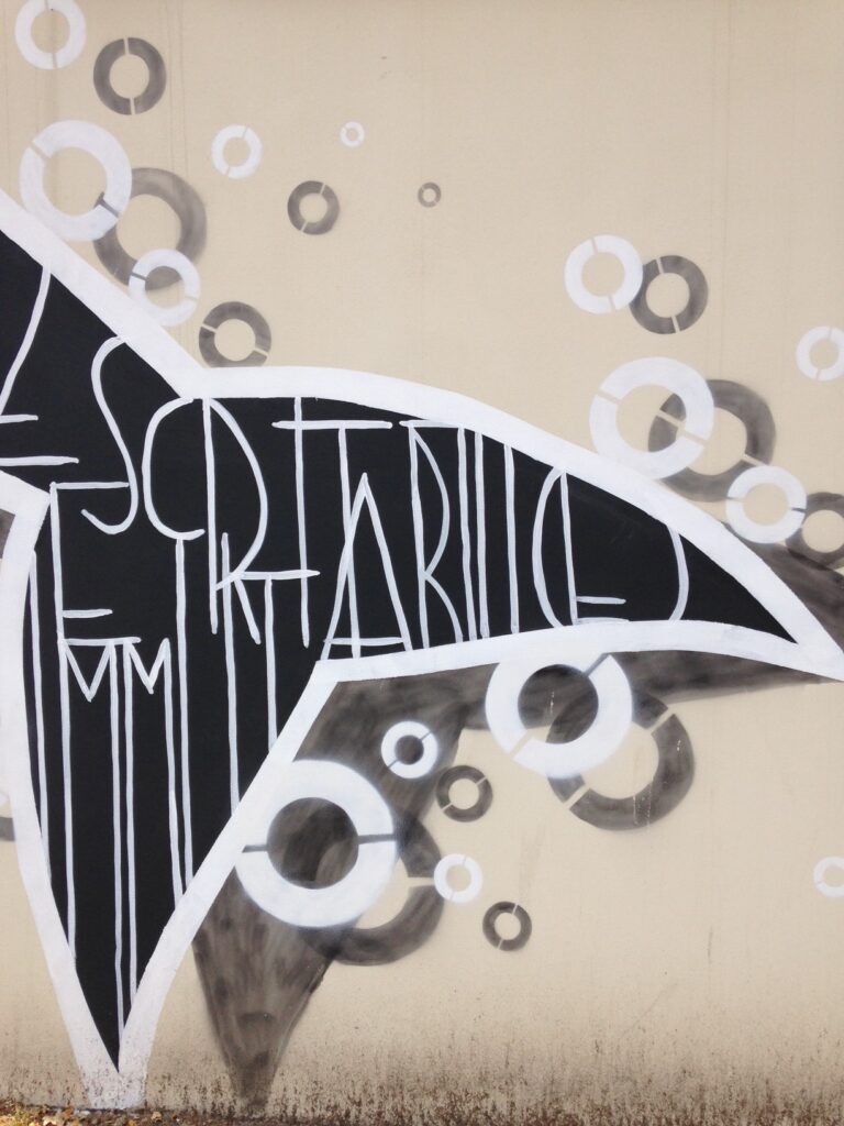 Opiemme Ahabs Whale MAU Torino photo Claudia Giraud Tour di street art al MAU di Torino. Nuove opere al Museo d’Arte Urbana. Con il Moby Dick di Opiemme in stile street poetry e i murales di Xel: ecco le immagini
