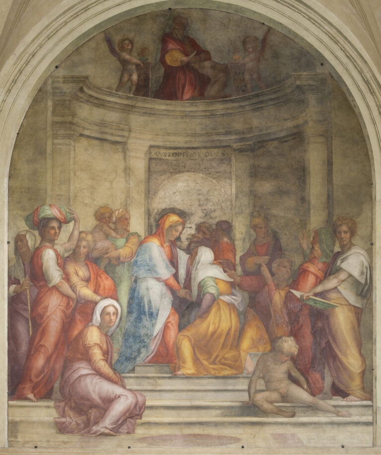 Pontormo Visitazione 1514 16 affresco staccato cm 408x338. Firenze SS. Annunziata. Patrimonio FEC La “maniera moderna” di Pontormo e Rosso