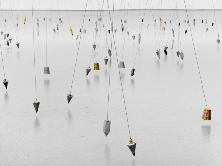 Tatiana Trouvé, 350 Points Towards Infinity, 2009, Installation view. Photo Stefan Altenburger, Courtesy, Johann König Gallery