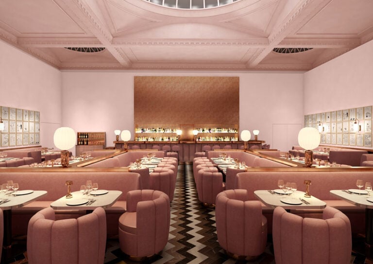 david shrigley sketch restaurant designboo 03 Lo Sketch Restaurant di Londra si rifà il look, con l’aiuto di David Shrigley. Un’installazione di disegni e un set di ceramiche d’artista