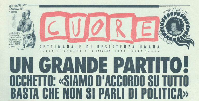 Cuore n.1 header L’Unità stacca la spina. Novant’anni e sentirli tutti: dopo una faticosa trattativa, lo storico quotidiano di sinistra alza bandiera bianca. Lo ricordiamo, tra satira e nostalgia