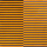DADAMAINO Ricerca del colore nero su arancio 1966 68. Tempera su carta poggiata su tela cm 20x20. L'affascinante mondo di Dadamaino