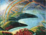 Gerardo Dottori Paesaggio con arcobaleno 1932 Nuova vita per il futurista “volante”. Dopo New York al Guggenheim, Gerardo Dottori protagonista a Londra con una personale all'Estorick Collection: ecco le immagini