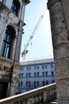 Il cantiere del Fontego dei Tedeschi visto da Rialto Venezia 12 Giugno 2014 fotografia di Alessandro Zorzetto Delirious Venice. Tra Rem Koolhaas e il Fontego dei Tedeschi