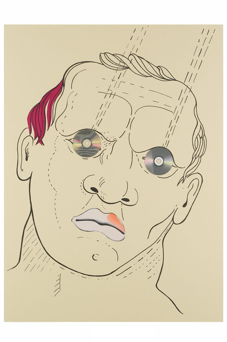 Leonardo Pivi, Oltre Lo Sguardo, tecnica mista su carta, 2014, 126x96 cm, Ph. Raph Meazza