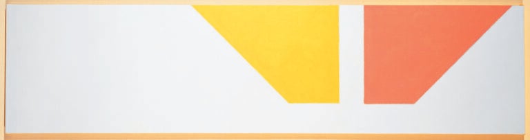 Martin Barré, 91-92-42x168-A, 1992, acrylique sur toile, 42 x 168 cm, courtoisie Galerie Nathalie Obadia - © photo André Morain