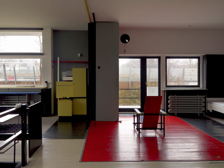 Schröder House di Gerrit Rietveld 3 Cinque case iconiche del Novecento, in un cartoon