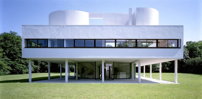Ville Savoye di Le Corbusier 3 Cinque case iconiche del Novecento, in un cartoon