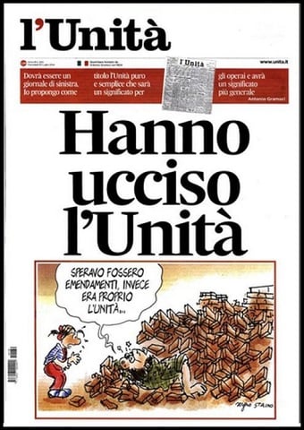 L’Unità stacca la spina. Novant’anni e sentirli tutti: dopo una faticosa trattativa, lo storico quotidiano di sinistra alza bandiera bianca. Lo ricordiamo, tra satira e nostalgia