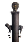 5A. Filippo Sciascia Details 1 GREMANO ESIATICO 5 Oil On Paper Iron Bronze Balinese Ceremonial Bronze Bells and Stainless Steel Hook 180 x 42 cm 2013 courtesy galleria poggiali e forconi Filippo Sciascia in versione estiva. All’Ex Marmi di Pietrasanta