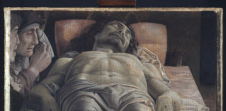 Andrea Mantegna, Cristo morto nel sepolcro e tre dolenti, 1470-74, Milano Pinacoteca Brera