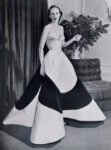 Austine Hearst con indosso il Clover Leaf commissionato nel 1953 per il ballo inaugurale del Dwight Eisenhower Al ballo con Charles James, l’architetto-couturier. New York celebra il re degli abiti da sera