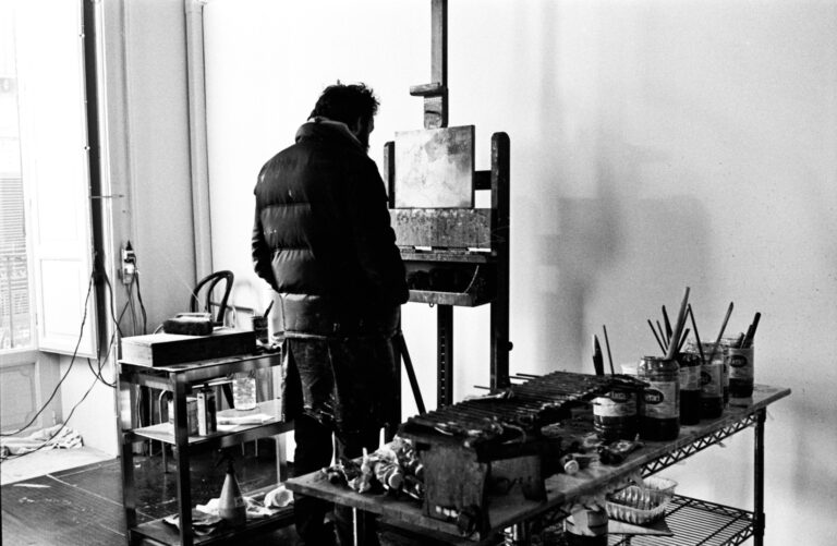 Francesco De Grandi studio 2014 foto Jose Florentino Francesco De Grandi, archetipi e meditazioni. La pittura come pensiero tragico