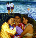 John Valadez Pelota 1995 olio su tela John Valadez, il pittore chicano. Storia di un muralista a Los Angeles
