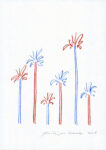 Philipp Keel Six Palm Trees in Red and Blue 2009 Color pencil on plain paper 297 x 21 cm Copyright Philipp Keel St. Moritz Art Masters. E l’India invade l’Engadina
