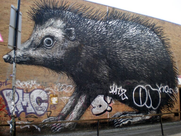 Roa, Chance street- Hedgehog, Shoreditch, London 2012