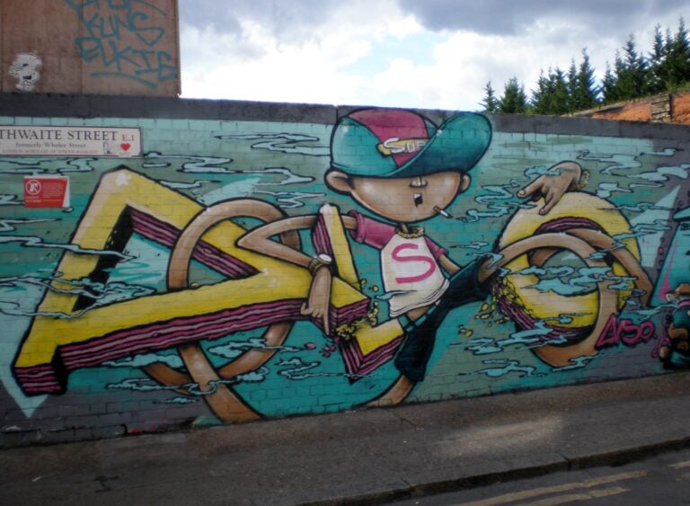 Street Art su Braithway Street, Shoreditch, London, 2014
