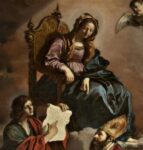 Un particolare dellopera rubata Rubano un capolavoro sotto gli occhi dei magistrati. Dalla Chiesa di San Vincenzo a Modena portata via la “Madonna con i santi Giovanni Evangelista e Gregorio Taumaturgo” del Guercino