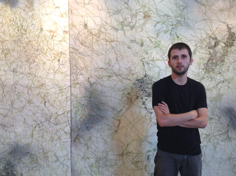 Cristiano Menchini e Tillandsia Dittico 235 x 460 cm acquerello e acrilico su tela 2013 14 Il paesaggio secondo quattro giovani artisti. A Padova