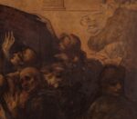 LAdorazione dei Magi di Leonardo durante la pulitura particolare foto Pino Zicarelli La resurrezione di Leonardo. Ecco le meraviglie nascoste dell'Adorazione dei Magi, con i primi risultati del restauro dell'Opificio delle Pietre Dure di Firenze