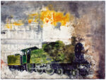 Luca Pignatelli Treno 1940 2014 567x757 cm tecnica mista su carta Luca Pignatelli, ritorno a Milano. Alla M77 Gallery