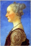 Piero del Pollaiolo Ritratto di donna di profilo ©Firenze Galleria degli Uffizi Tutte le dame dei Pollaiolo. Immagini e video dalla presentazione della grande mostra in programma da novembre al Museo Poldi Pezzoli di Milano